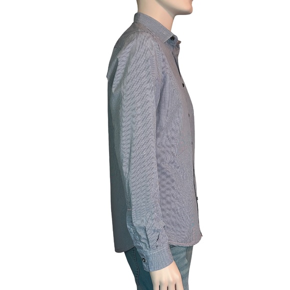 Descendant of Thieves Des Ladro Shirt 100% Cotton Micro Gingham Check Excellent - Picture 4 of 15